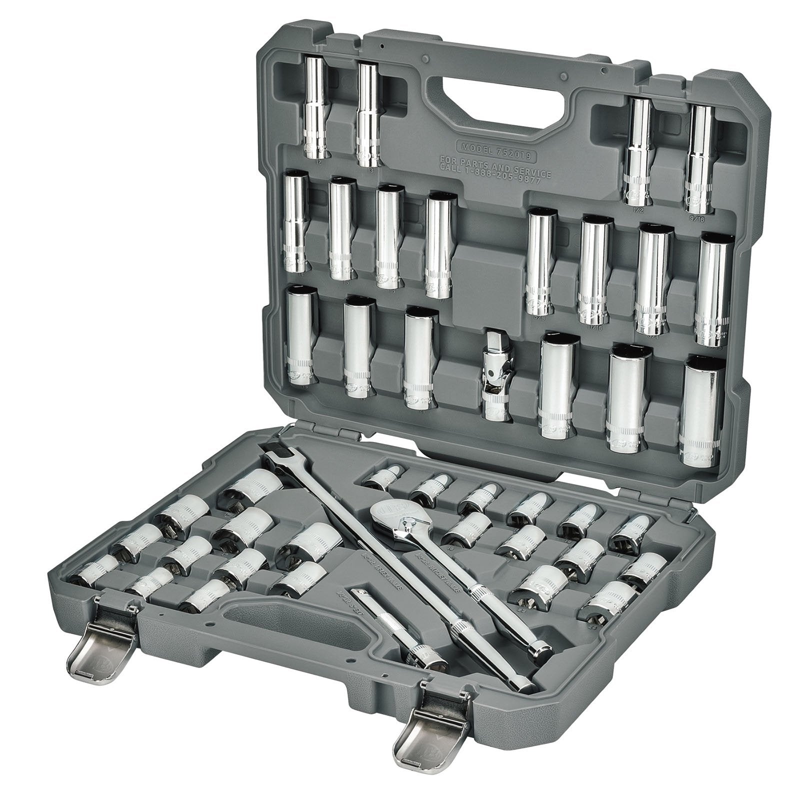 45 Pc. 1/2 in. Drive SAE/Metric Master Mechanics Tool Set