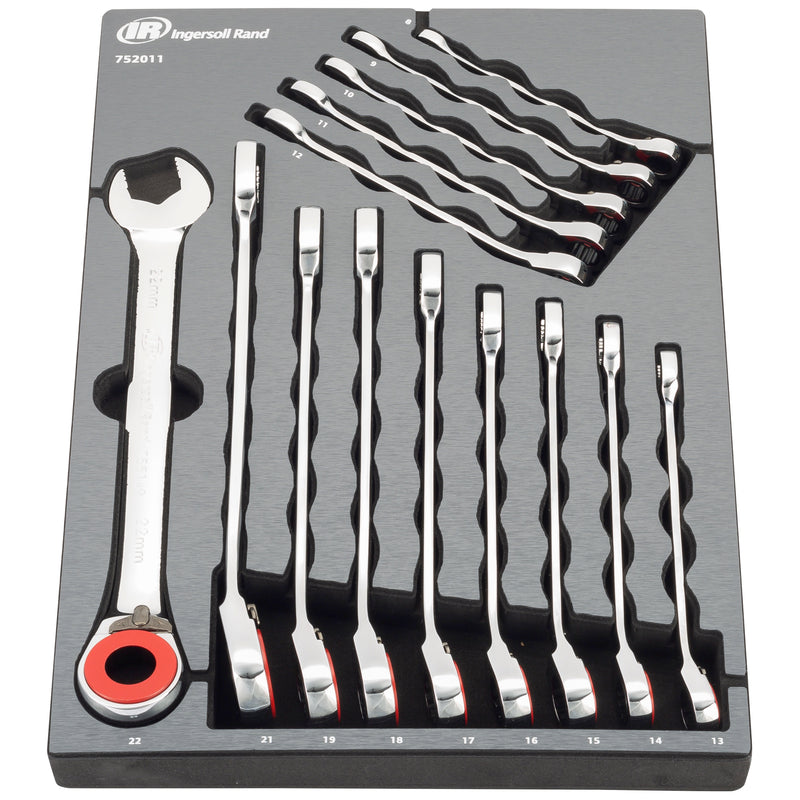 14 Piece Metric Reversible Ratcheting Wrench Set