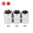 3 Piece E-Torx Plus Bit Socket Set