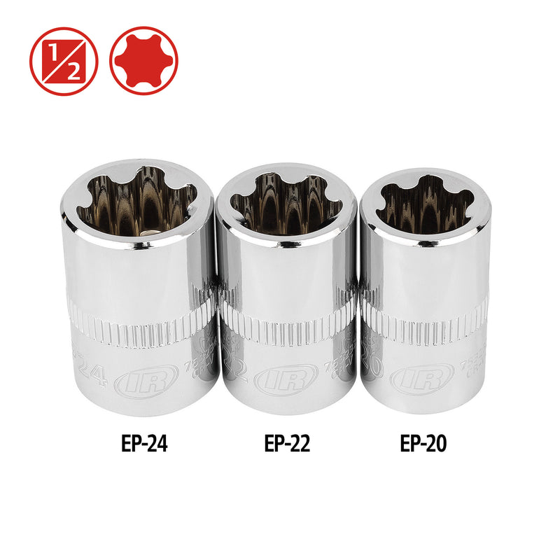 3 Piece E-Torx Plus Bit Socket Set
