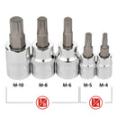 5 Piece Triple Square XZN Bit Socket Set