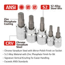 5 Piece Triple Square XZN Bit Socket Set