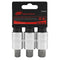 3 Piece 1/2 Inch Drive Triple Square XZN Tamper-Proof Bit Socket Set