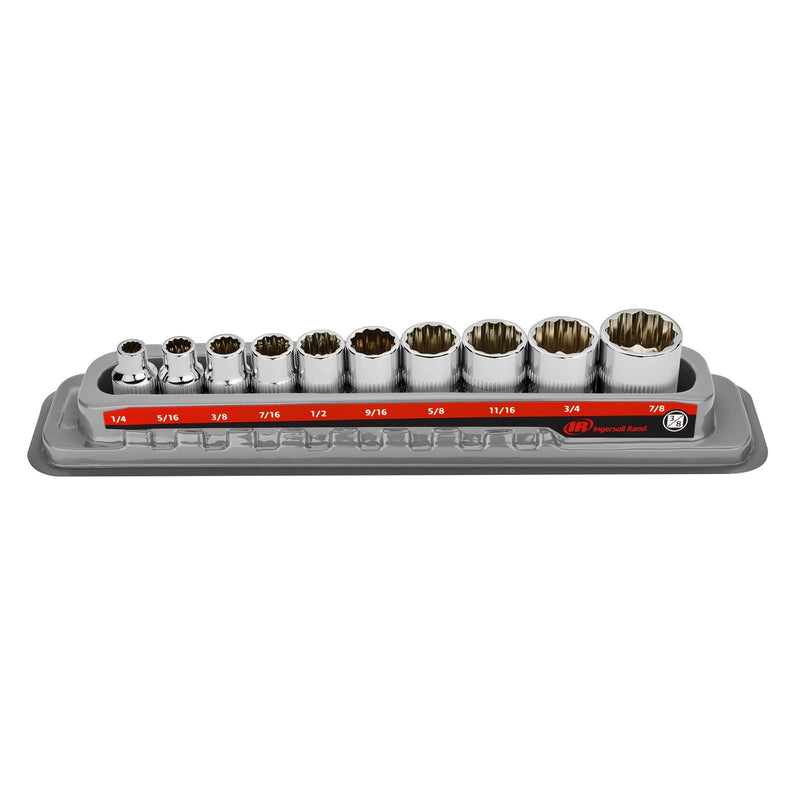 10 Pc. 3/8 in. Drive Shallow Socket Set - SAE 12 Pt.
