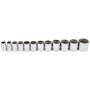 12 Pc. 1/2 in. Drive Shallow Socket Set - SAE 12 Pt.